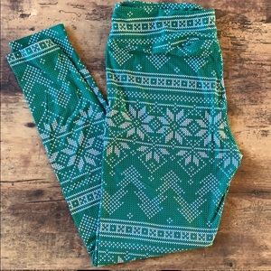 Christmas Lularoe OS leggings